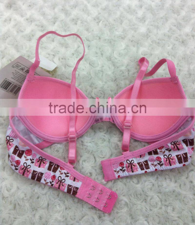 teen girls sexy lingerie panty lovely pink printig smooth touch unique design