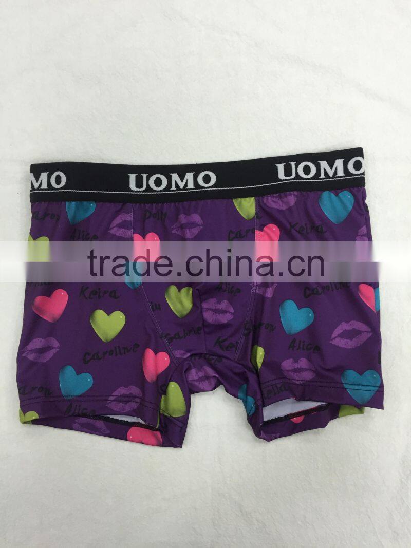 hot sexy mens colorful printed boxer brief underwear