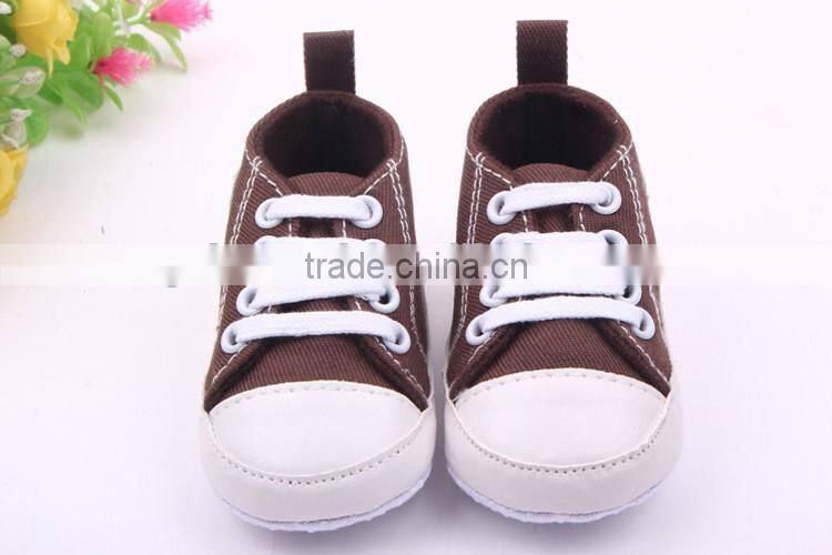 Pure colour series casual sport baby canvas shoes