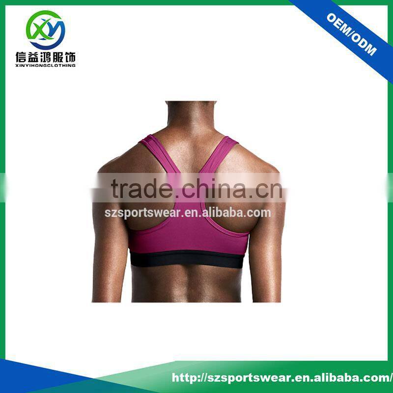 high quality contrast color running fitness sport bra