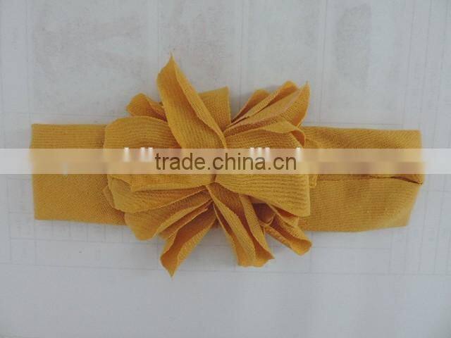 boutique baby girls fashion capitium bowknot flower light yellow color cotton neoteric