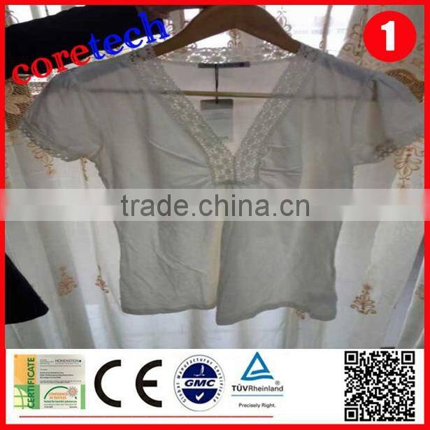 Hot sale High quality v-neck nice white shirt
