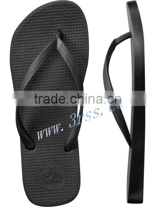promotional plain black flip flops
