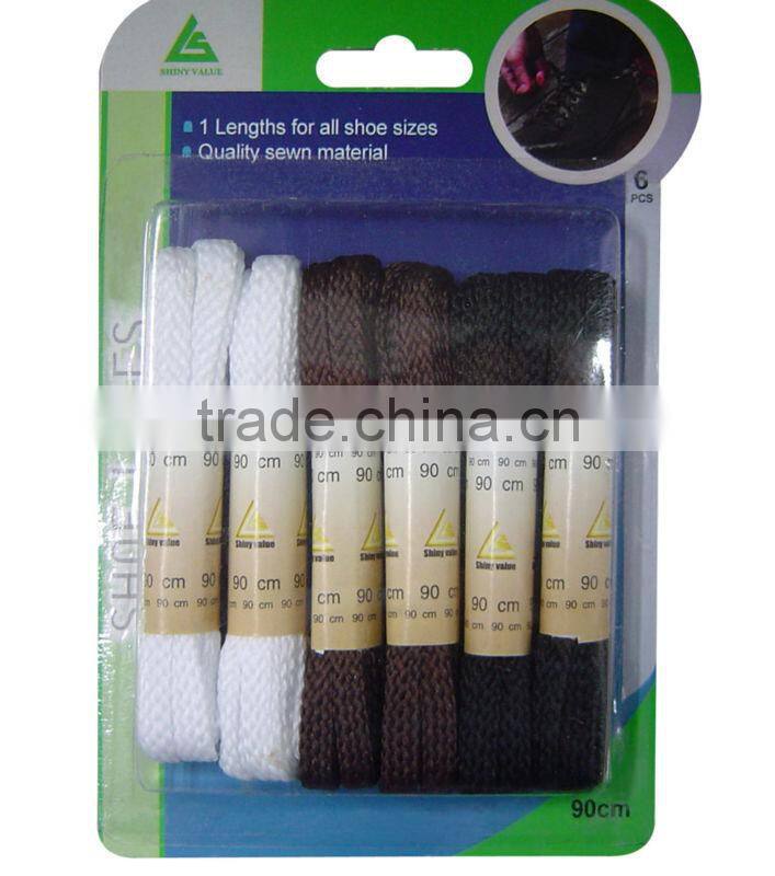 6pcs black&brown&white weave shoe laces