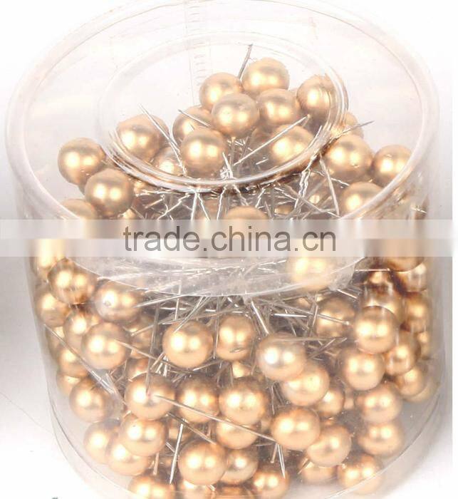 2015 new design colorful pearl head pins