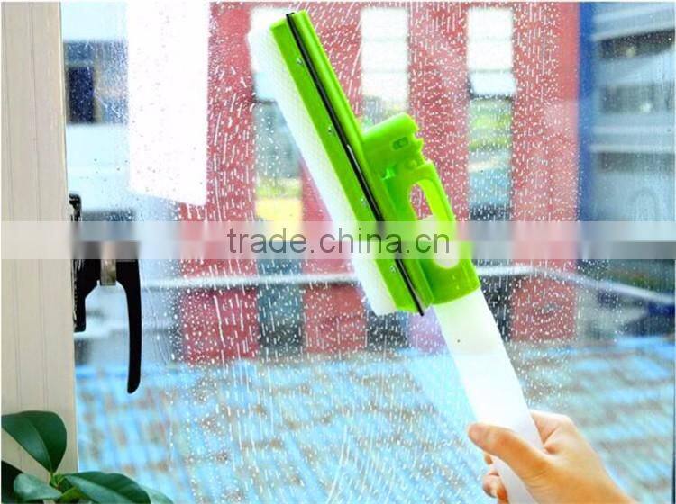 3 in 1 spray window squeegee with sponge and rubber, window cleaner, glass window cleaning wiper
