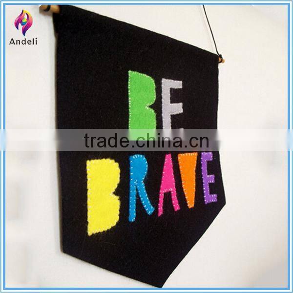 Hessian Bunting Spring White Letters Burlap Square Flags