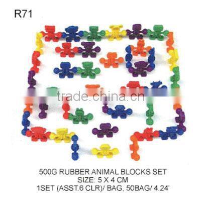 500 g Soft Rubber Educational Building Blocks Toys For Kids
