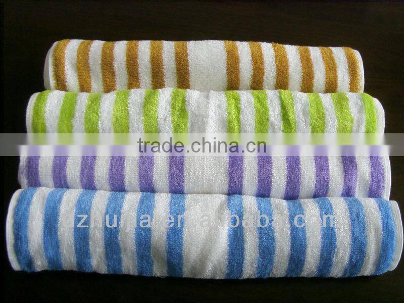 Bamboo fiber stripe towels