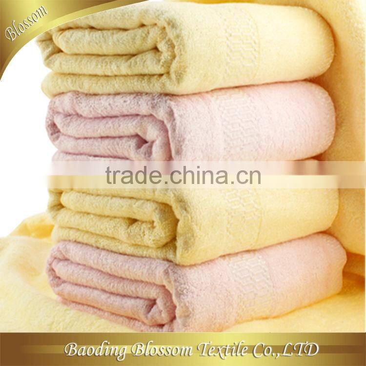 home design china supplier plain dyed bamboo towel bath 70*150cm