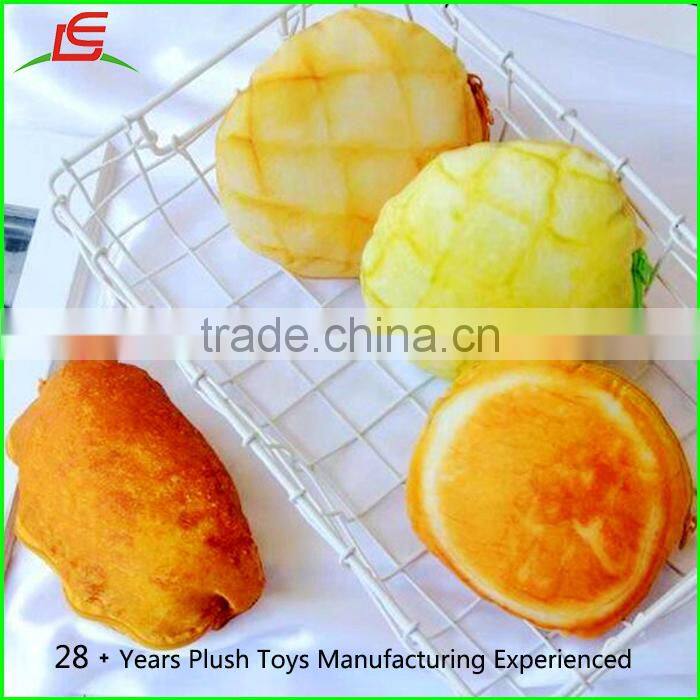 Simulation mini Hamburger hot dog cloth plush soft pen bag