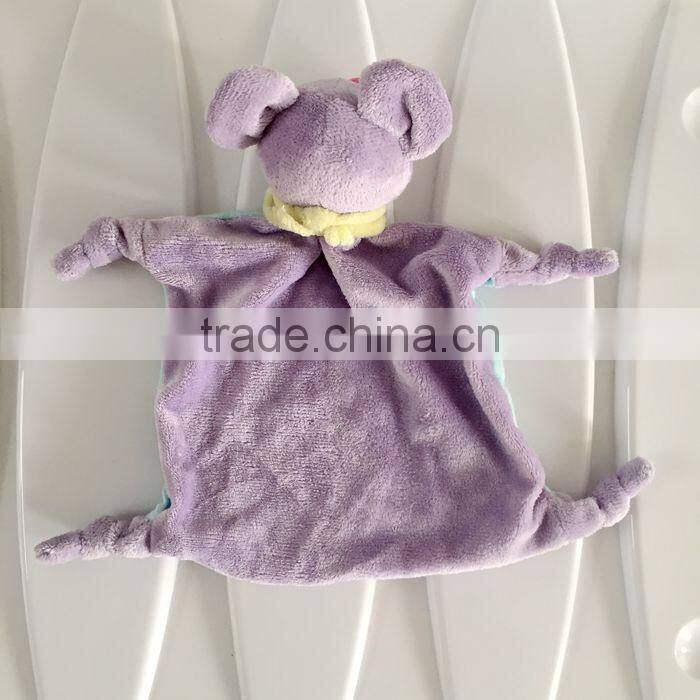 Custom design comfortable soft material baby towel animal baby face towel