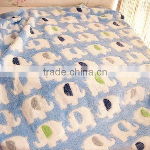 fancy printed elephant baby blanket