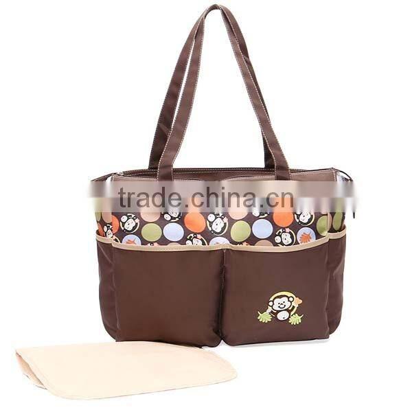 polka dot high quality shoulder baby mummy bag