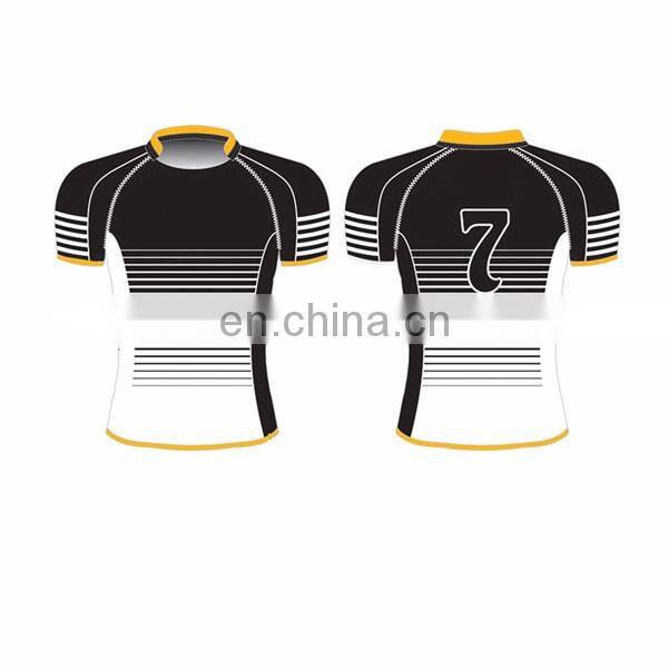 100% polyester custom rubgy shirt sublimated printing free design rubgy jersey