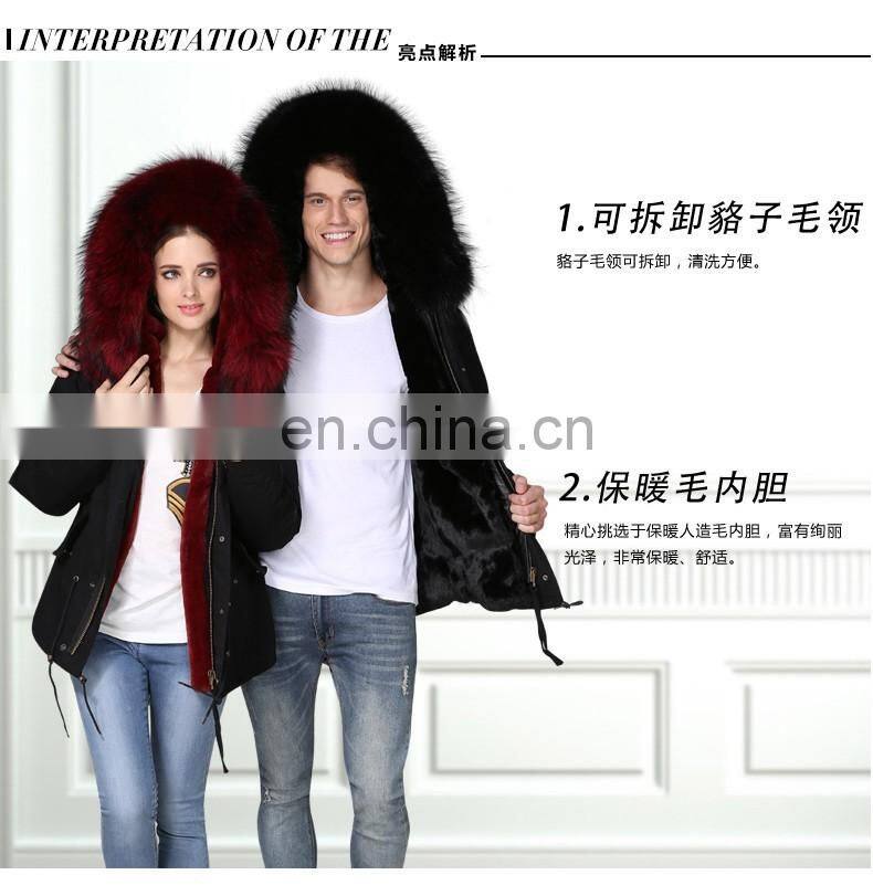 Newest 2016 winter fashion hot selling mens hooded raccoon fur coat faux