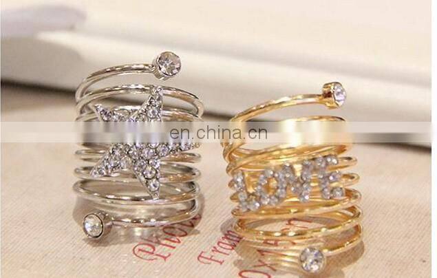 Punk gothic monoplane wing skeleton cross wind skull ring