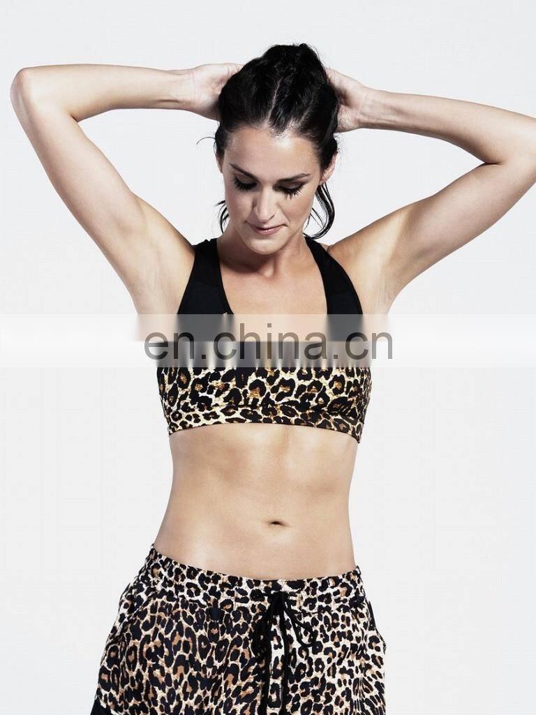 Wholesale Ladies fashion Leopard sports bra yoga #YB0013