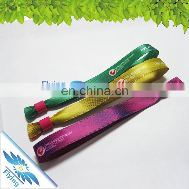 Soft festival stain ribbon bracelet beautiful silk wristbands for decoration
