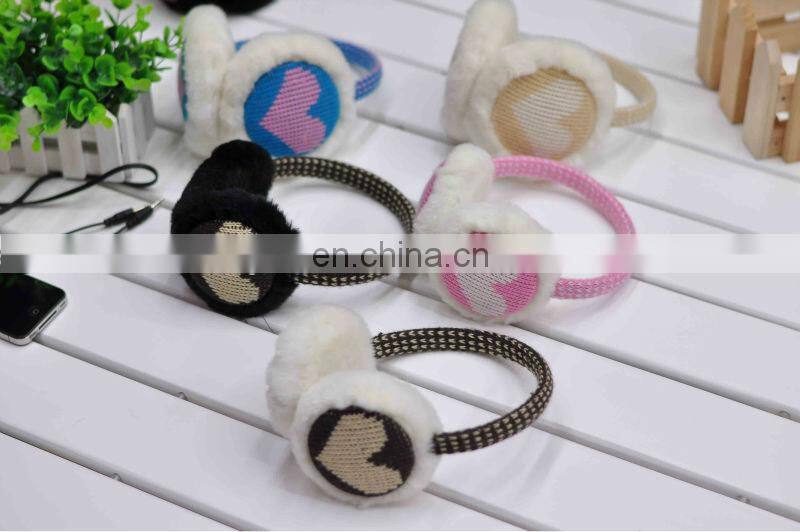 flower pattern knitting ear muff