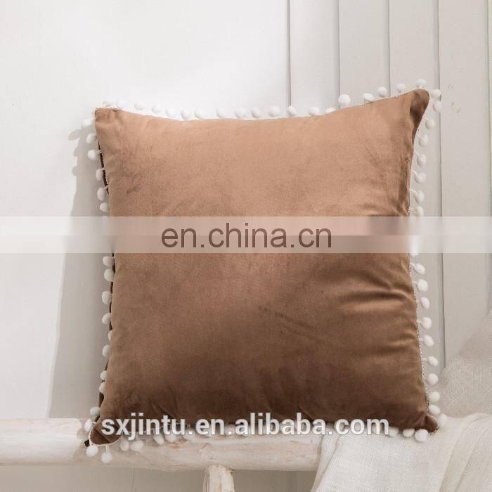 Decorative Throw Pillow Covers Soft Particles Velvet Solid Cushion Covers