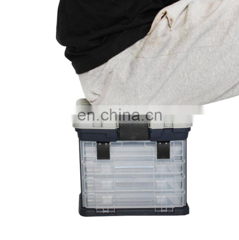 27*17*26cm Waterproof ABS Fishing Tackle Seat Fishing Accessories Swivels Hook Lure Bait Storage Fishing Tackle Box