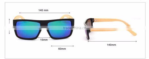new model men women classic natural wooden temple sunglasses
