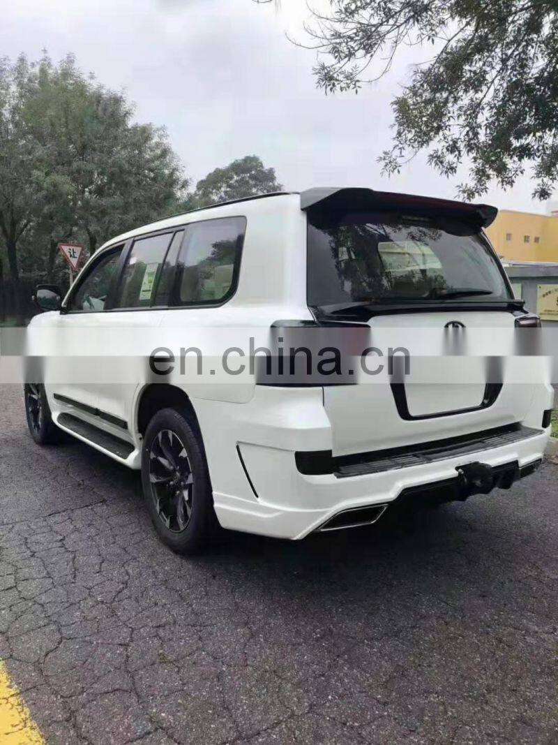 Runde PP Material For Toyota Land Cruiser Old Upgrade New Black Style Body Kit Front Rear Bumper Side Skirt Grille Headlight