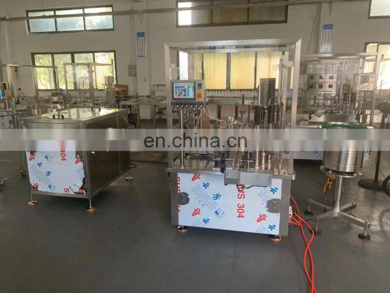 High quality small scale 3-in-1 oil eye drop e-liquid bottle eye vial water filling capping machine