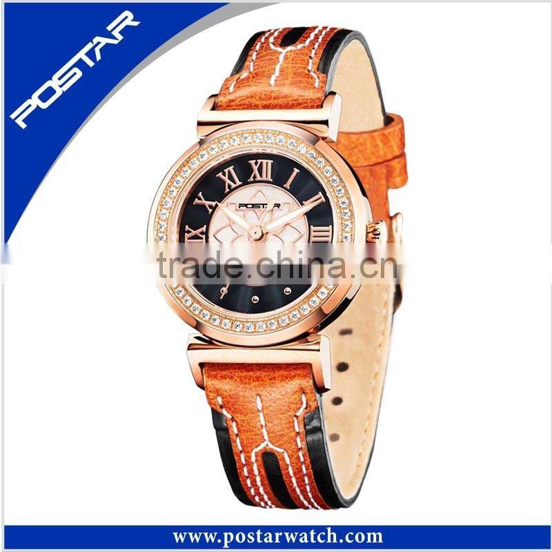 2016 Customized Delicate Promotion Leather Strap Watch