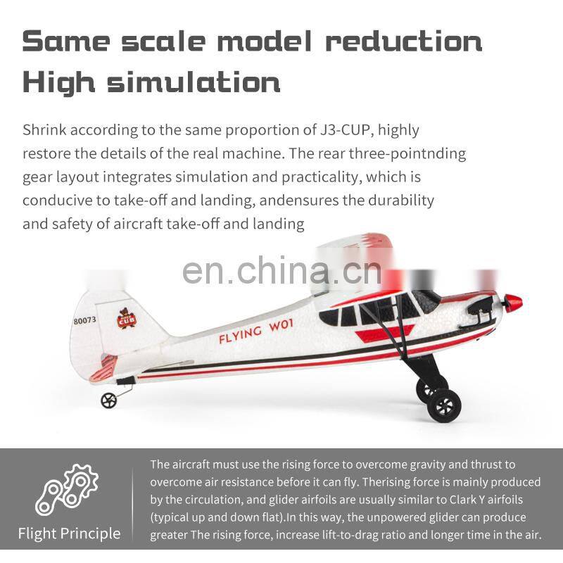 JJRC W01 Remote Control Airplane 6-Axis Gyroscope RC Glider Simulation Stable Flight RC Aircraft Modle Toys
