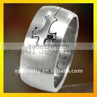 hot selling jewellry titanium rings with cz stone