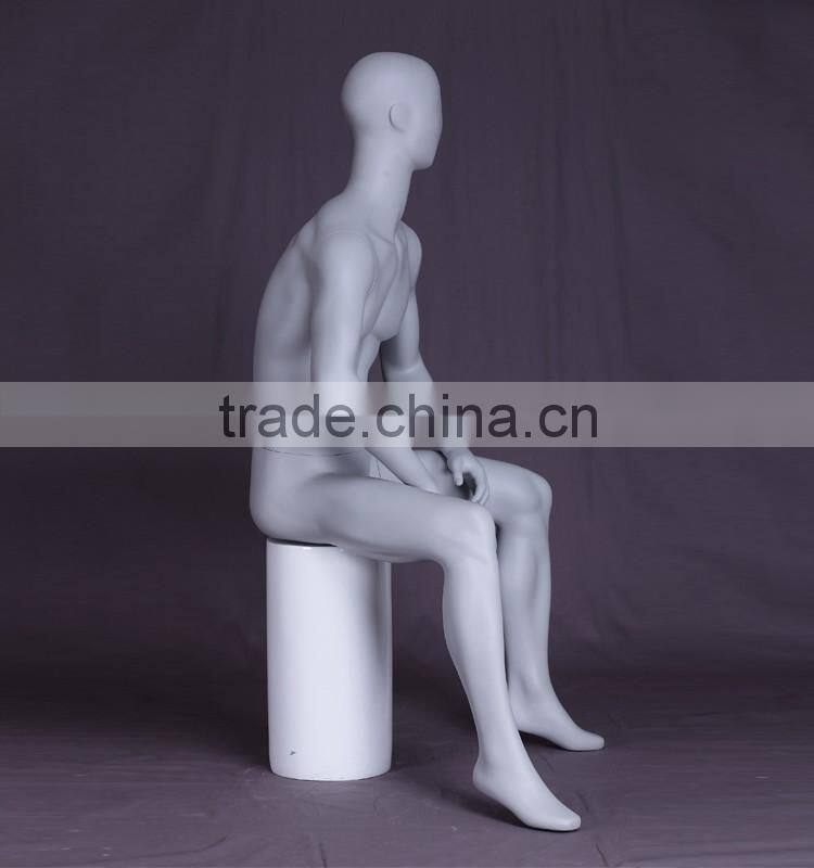 abstract fiberglass sitting male mannequin