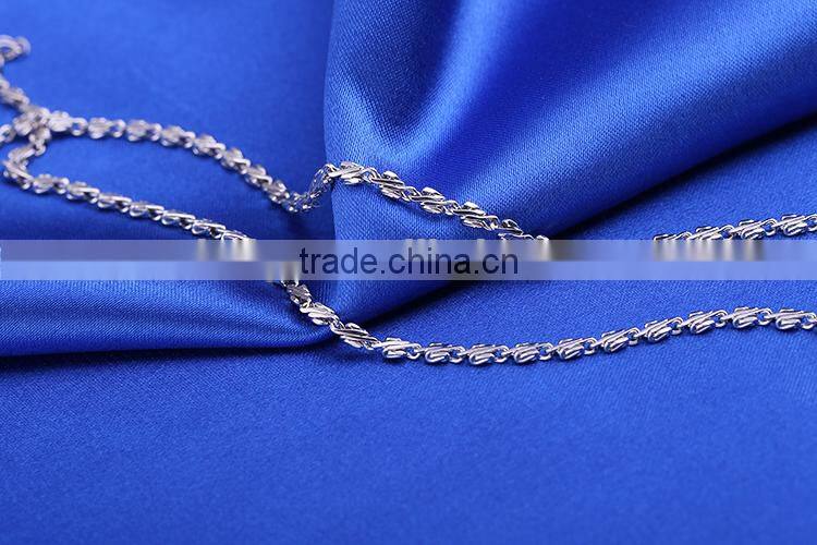 new arrivals funky flat wristed chain rhodium plated fashion necklace jewellery