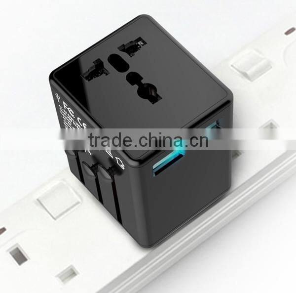 Output 5V 2.1A World Travel Universal Plug Power Outlet Adapter Dual USB Charger AU/US/UK/EU
