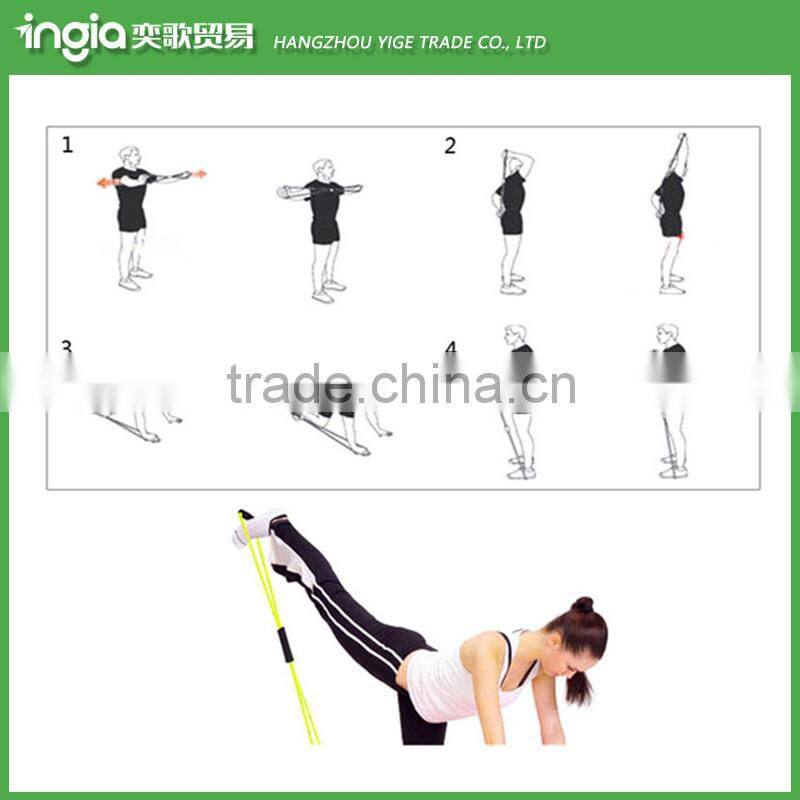 Hot Sale Women Yoga Training Band Tube Body Building Fitness Sport Pull Rope