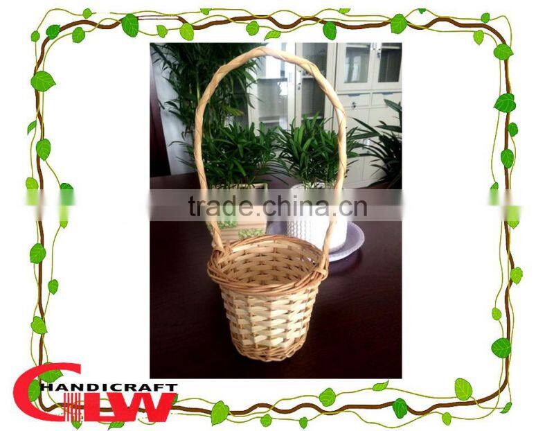 wicker picnic basket,basket,1 PC wood chip and split willow basket with handle