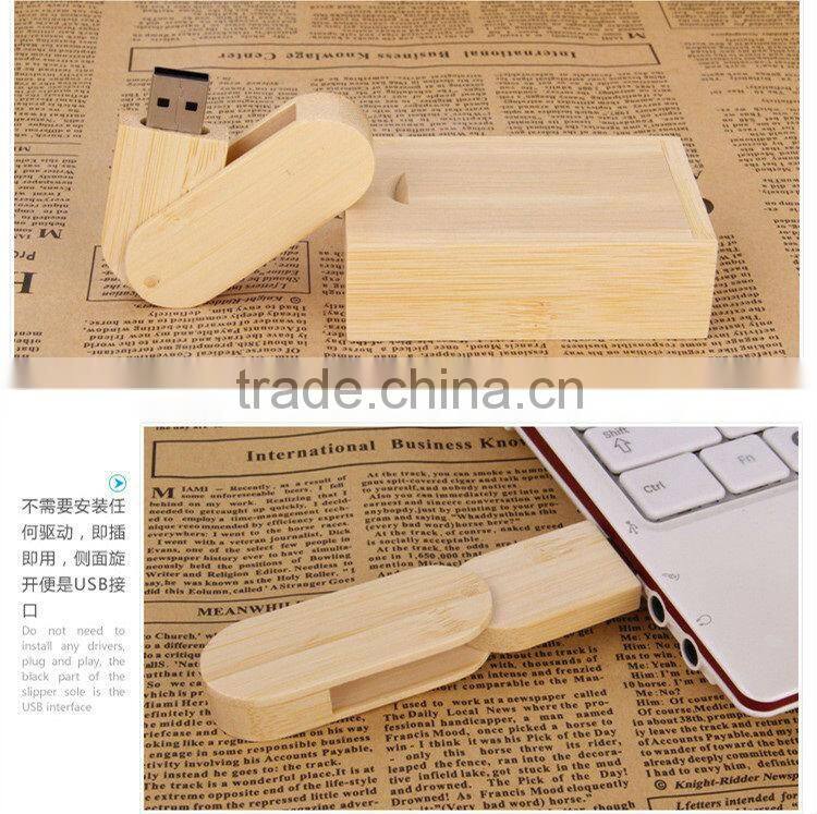 G&J 2014 fashion engraving logo wood usb flash drive