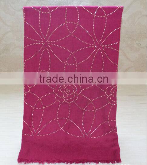 Cutom Beaded Flower Pattern Muslim Khimar Hijab