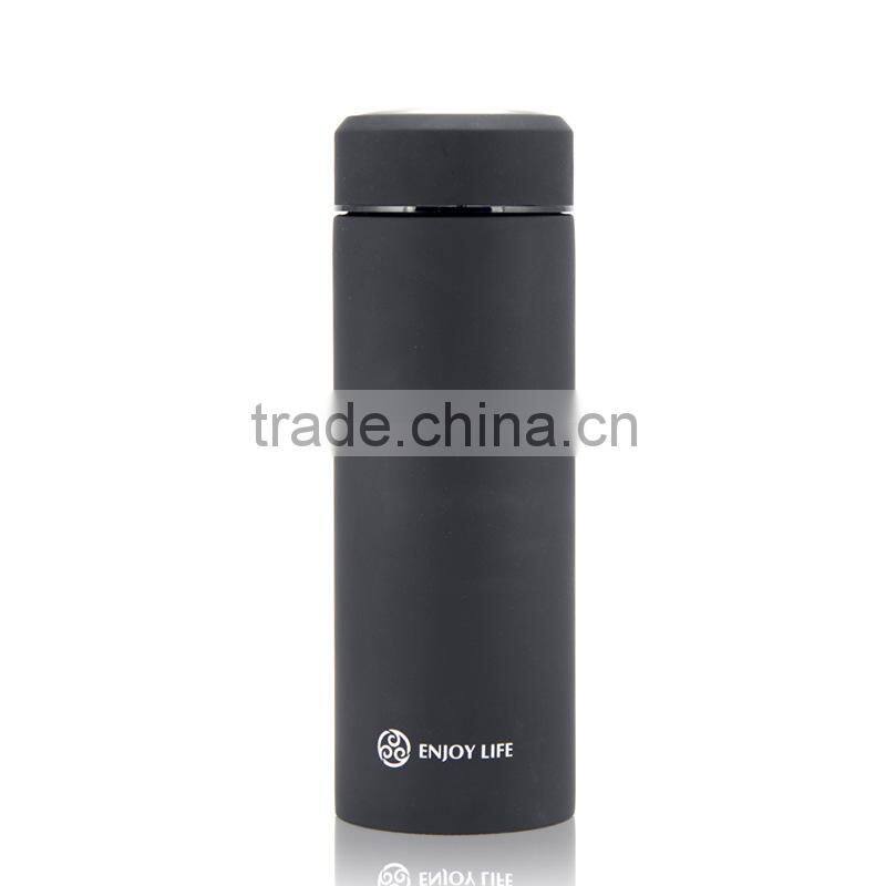 Straight stainless steel vacuum flash , dull polish water bottle,