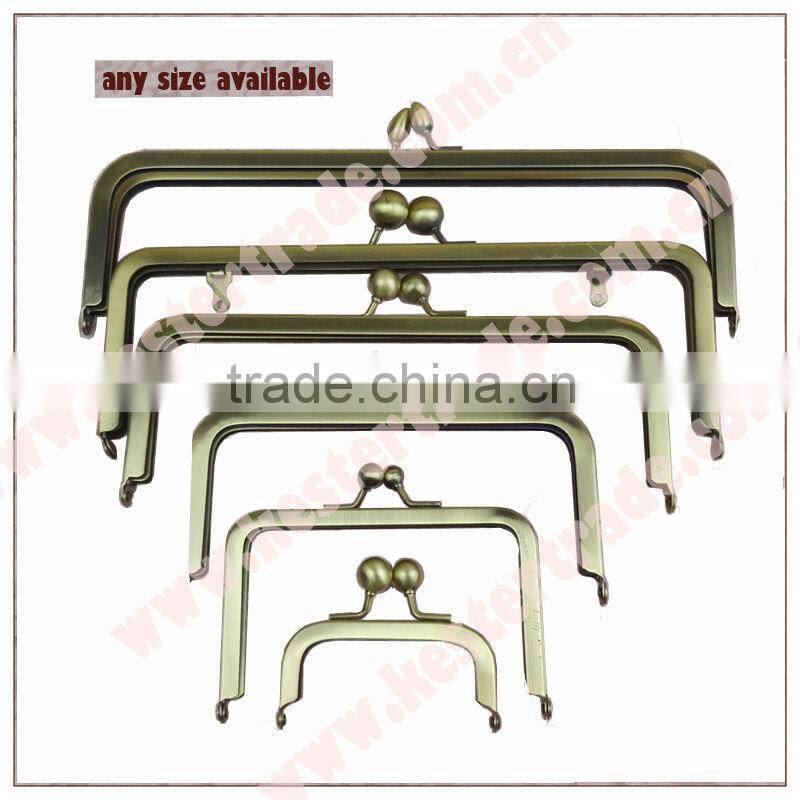 fashion brass 8*3inch clutch purse frame