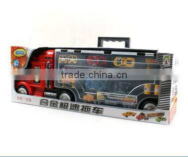 Advanced Portable alloy car,simulation alloy trailers,alloy toy diecast model car with 8 alloy cars