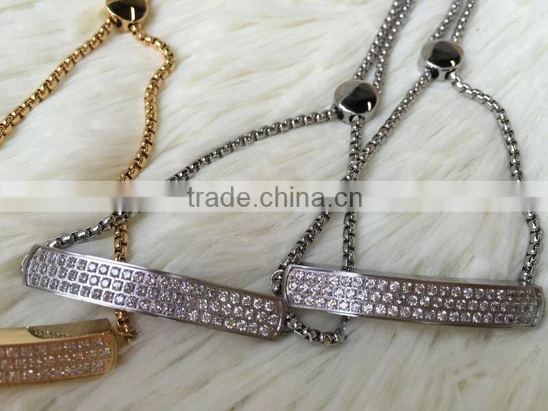 Latest Fashion Ladies Bracelet Beautiful Monica High End AAA Zircone Stone setting Bracelet Manufacture