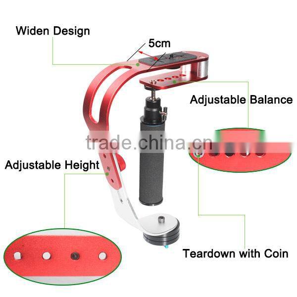 Commlite Hand-held Video Steady Cam Stabilizer Adapter Holder for Smartphone,for Gopro Hero HD Digital Camera Camcorder DV DSLR