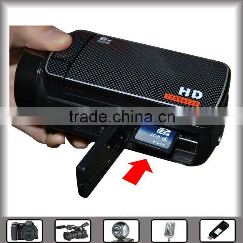 high quality 5MP digital video camera with 3" TFT LCD display, USB2.0, LED light