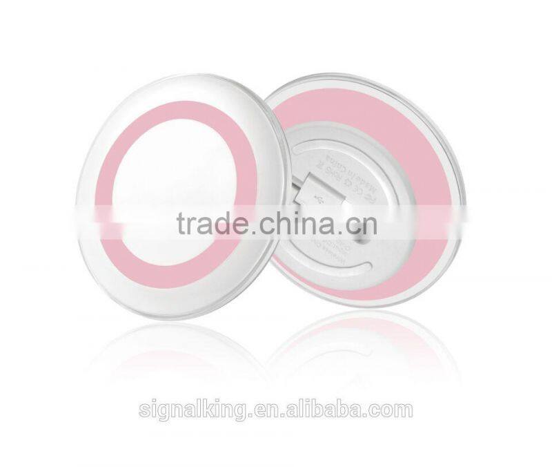 Factory Wholesale Fast Charging QI Wireless Charger Wireless Charger Pad Built In USB Cable For Samsum S6 All Smart Phone