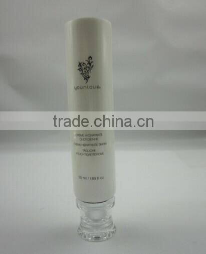 120ml luxury cosmetic packaging tube with Acrylic cap for Face Cleaning