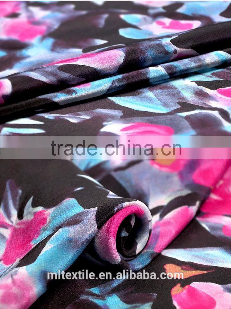12mm Custom digital printed silk crepe de chine from China