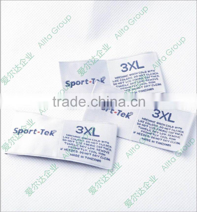 Wholesale custom cotton print garment sewing label