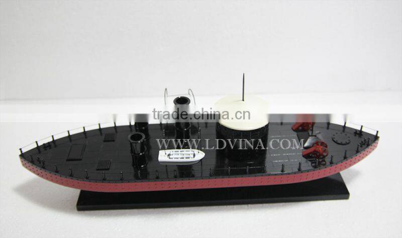 U.S.S MONITOR WOODEN WAR SHIP MODEL